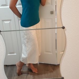 Lulus linen eyelet capris